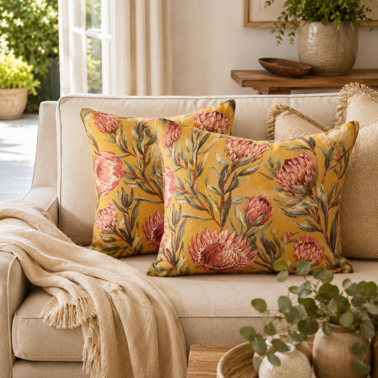 Last Of The Bests | 1m x 1.4m Mustard Protea