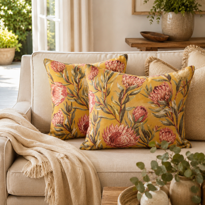 Last Of The Bests | 1m x 1.4m Mustard Protea