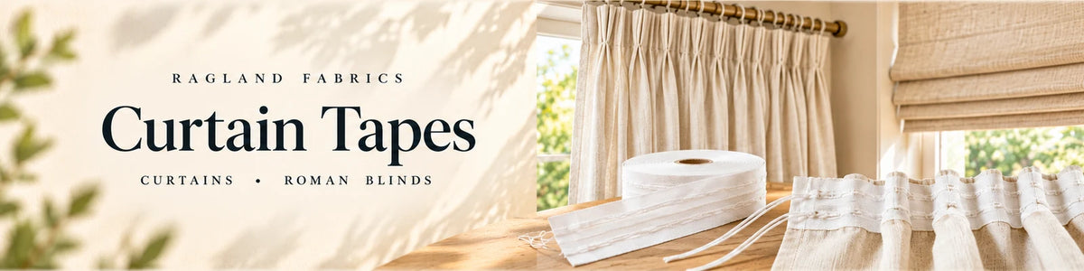 Curtain Tapes: gathered curtains, Roman blind and three-string heading tape