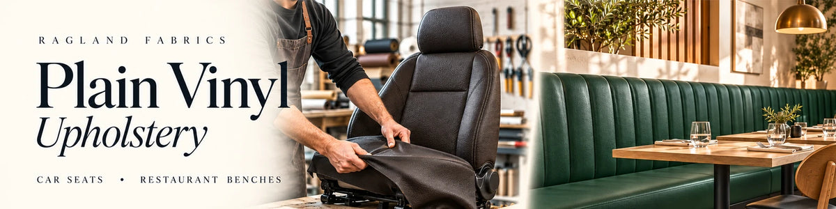Plain Vinyl upholstery inspiration showing car-seat covering and restaurant bench seating