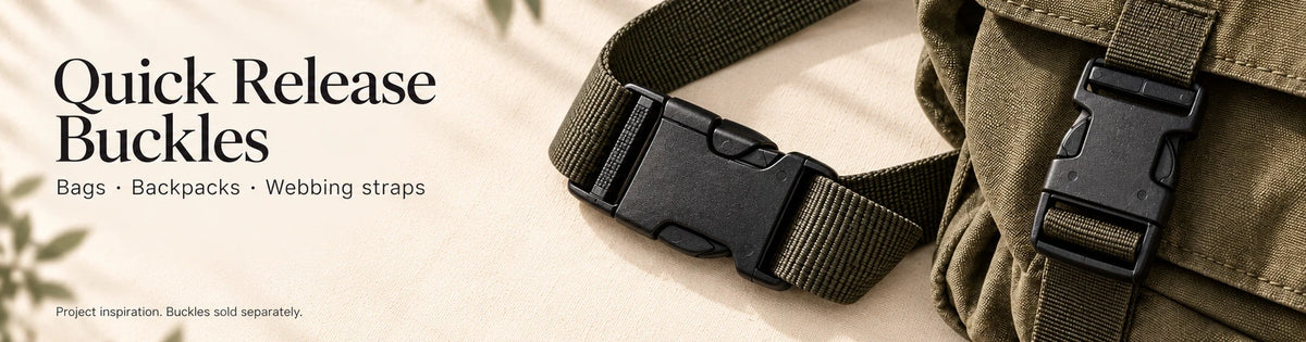 Quick Release Buckles for bags, backpacks and webbing straps