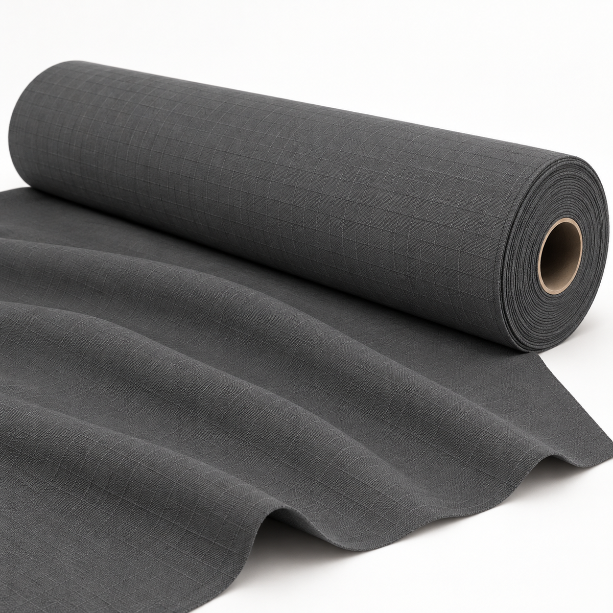 Canvas Outdoor Safari Ripstop Charcoal 180cm - studio fabric roll visualisation