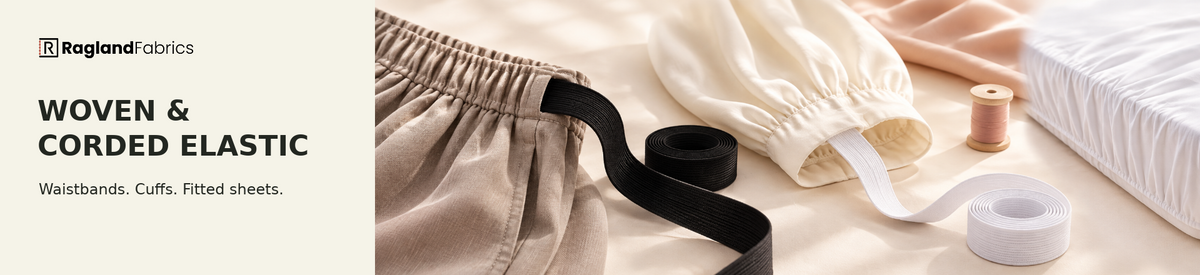 Ragland Fabrics woven and corded elastic for waistbands, cuffs and fitted sheets