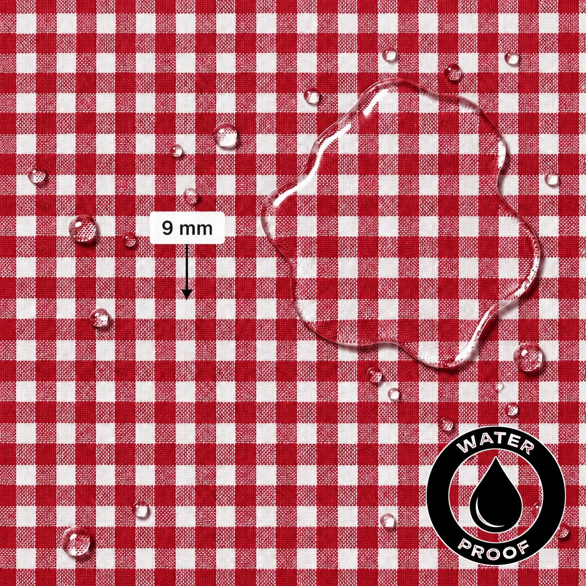 Gingham Small Red Waterproof