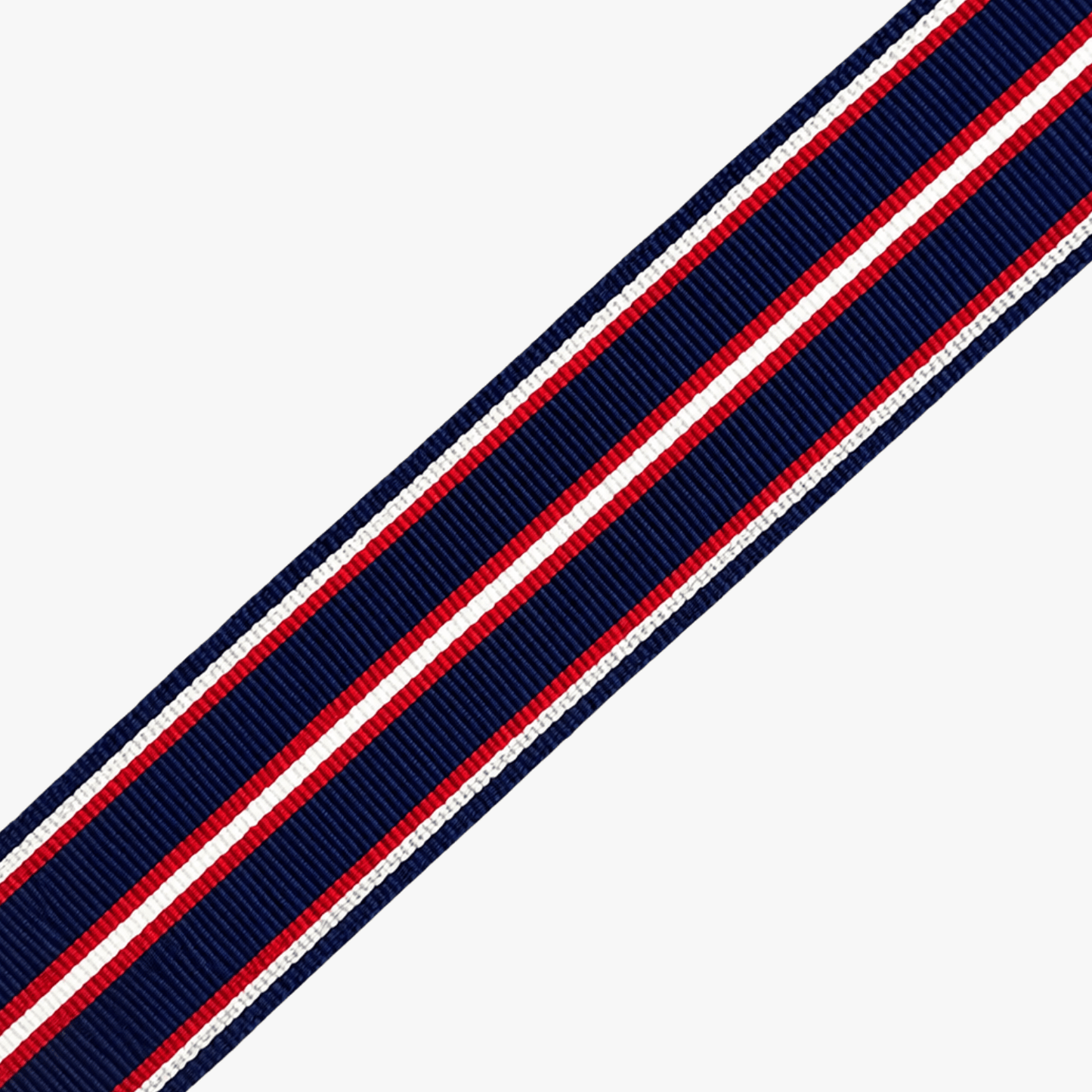 Polyester Tape ±35mm Navy & Red Stripe - Ragland Fabrics