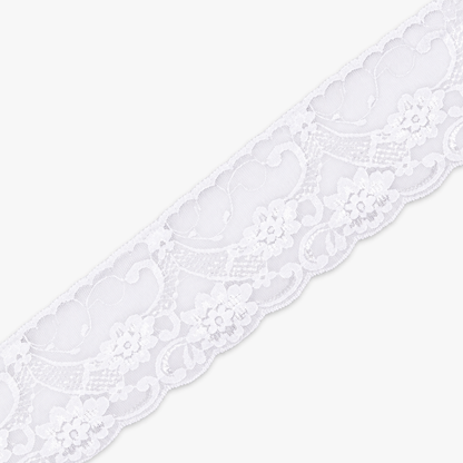 Lace Nylon #Y100A | White Lace - refined diagonal product view