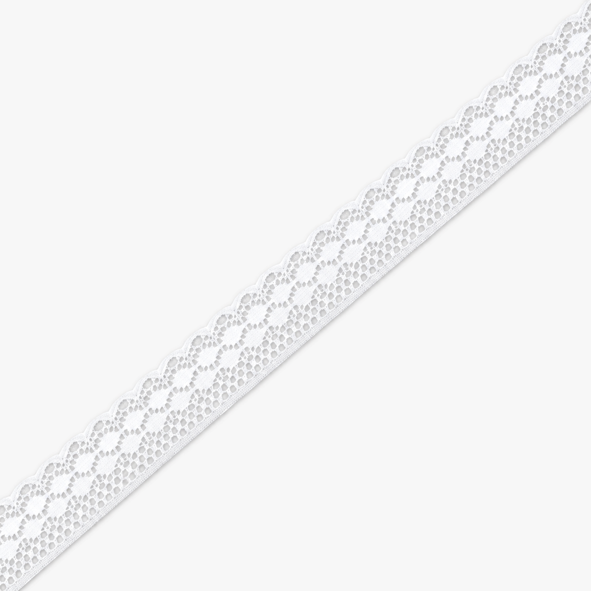 Nylon Lace #1268 | White - refined diagonal product view
