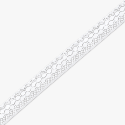 Nylon Lace #1268 | White - refined diagonal product view