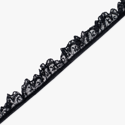 Nylon Lace 076 | BLACK - refined diagonal product view