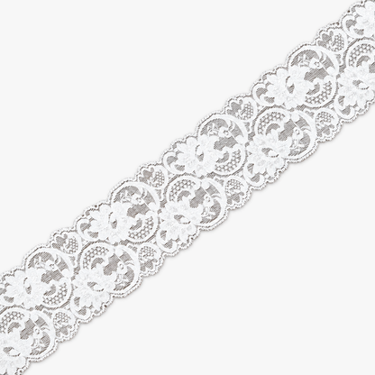 Lace Nylon White Art. (NSL/9) - refined diagonal product view