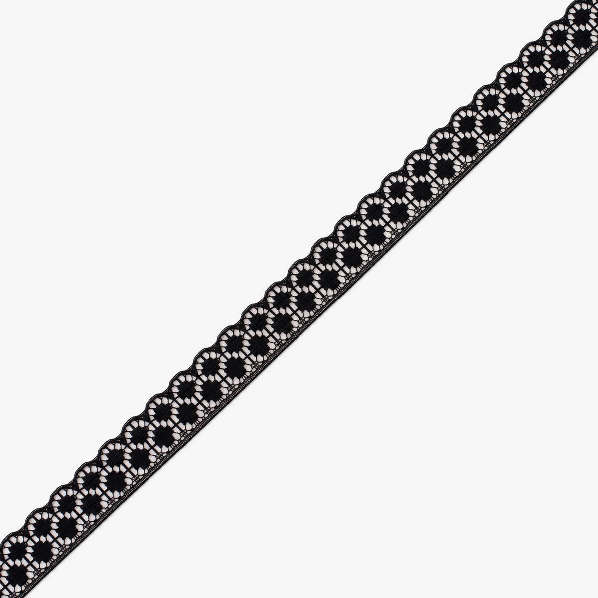 Nylon Lace #1337 | Black - refined diagonal product view