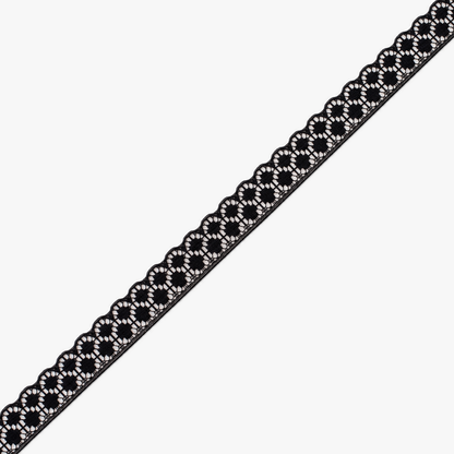 Nylon Lace #1337 | Black - refined diagonal product view