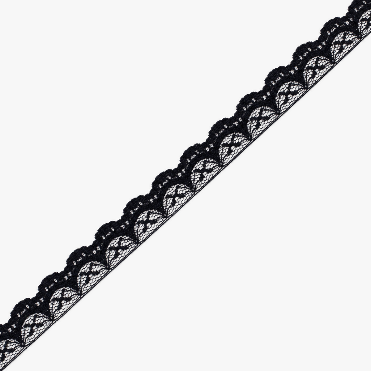 Nylon Lace #126 | Black - refined diagonal product view