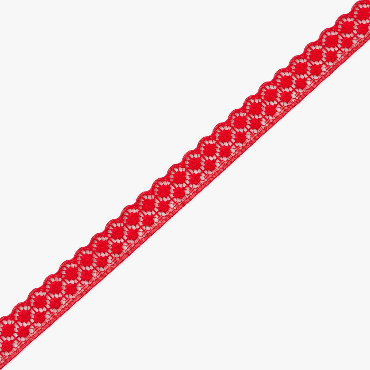 Nylon Lace #1337 | Red - refined diagonal product view