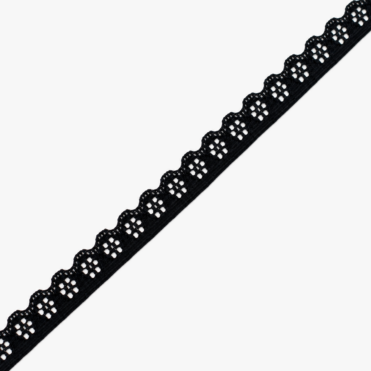 Nylon Lace #1326 | Black - refined diagonal product view