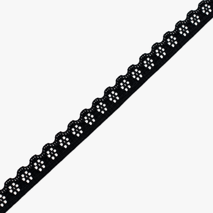 Nylon Lace #1326 | Black - refined diagonal product view