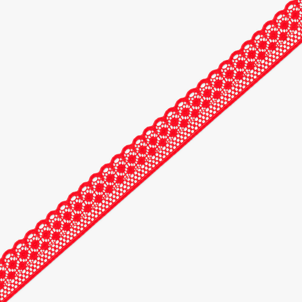 Nylon Lace #1268 | Red - refined diagonal product view