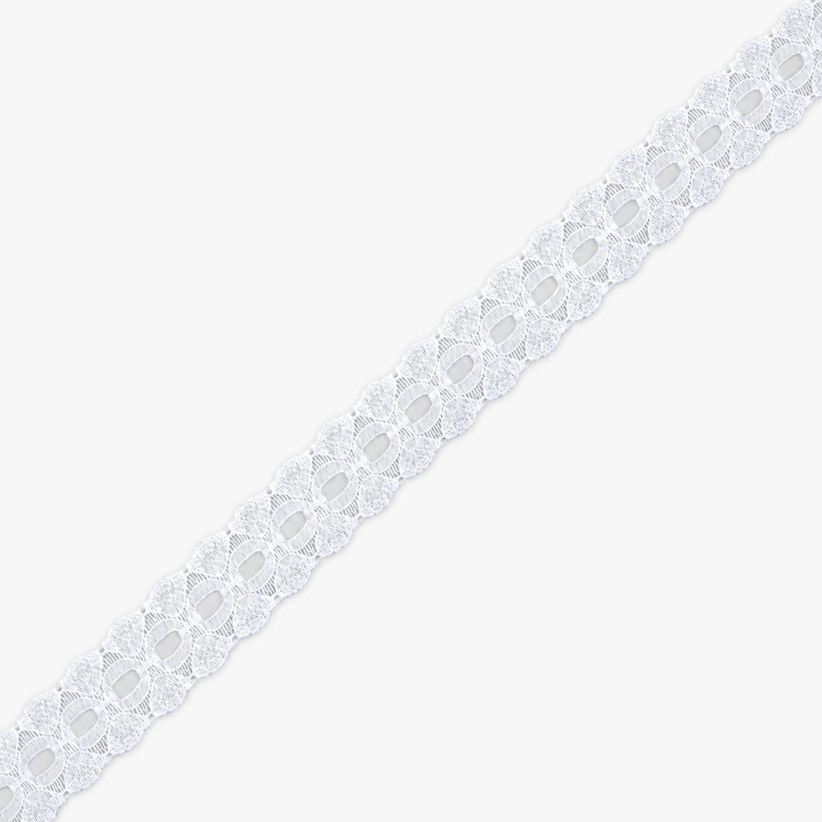 Nylon Lace #91 | White - refined diagonal product view