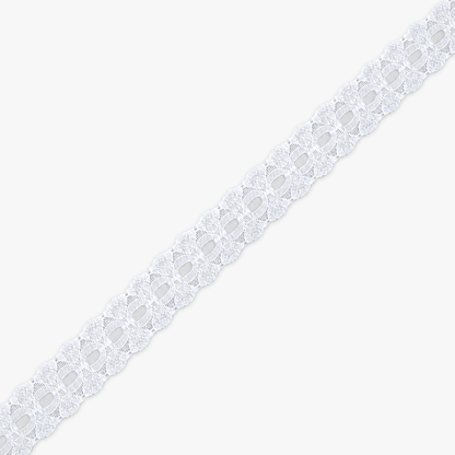 Nylon Lace #91 | White - refined diagonal product view