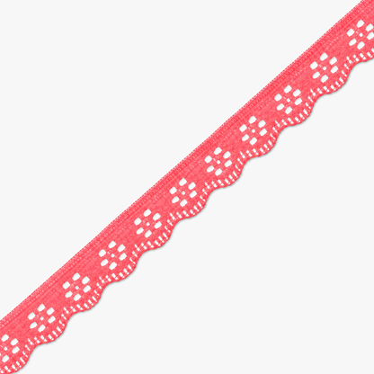 Lace Nylon #1326 | Red - refined diagonal product view
