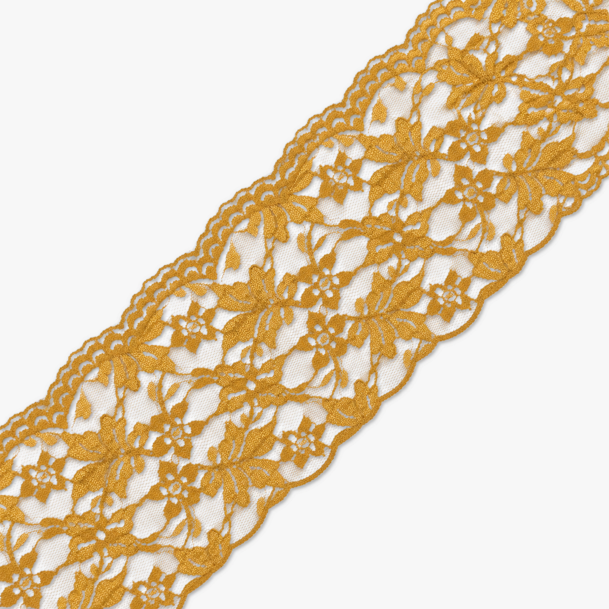 Nylon Lace #TBD Mustard 150mm - refined diagonal product view