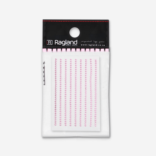 Stick On Rhinestones Pink Sml - Ragland Fabrics