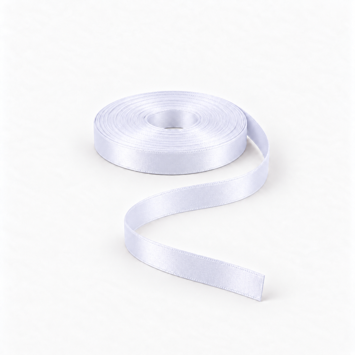 Satin Ribbon 10mm White #01 – Ragland Fabrics