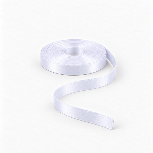 Satin Ribbon 10mm White #01 – Ragland Fabrics