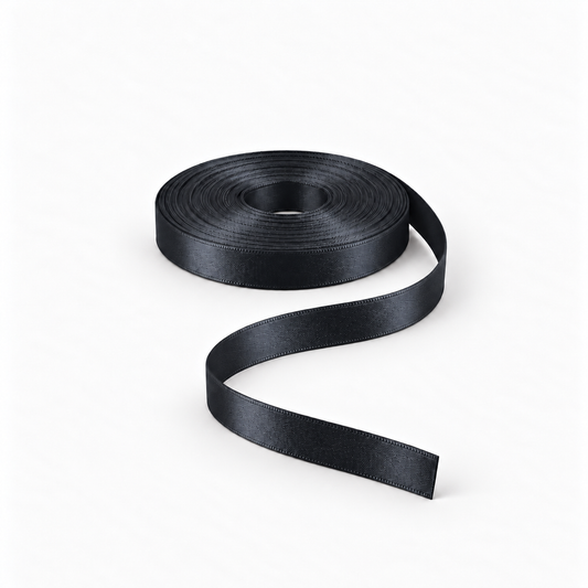 Satin Ribbon 10mm Black #10 – Ragland Fabrics