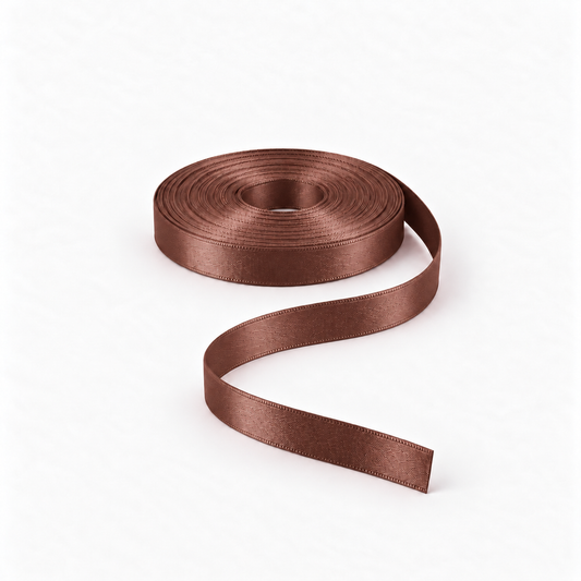 Satin Ribbon 10mm Dark Brown #B59 – Ragland Fabrics