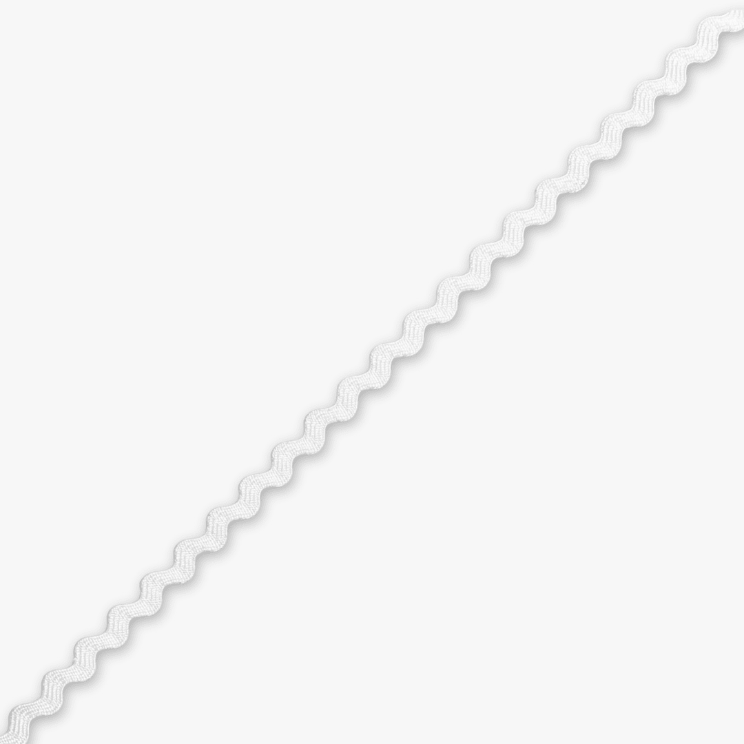 Ric Rac Ice White (5mm) - Ragland Fabrics
