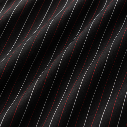 Pin Stripe Red / White Fabric