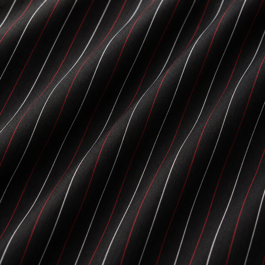 Pin Stripe Red / White Fabric