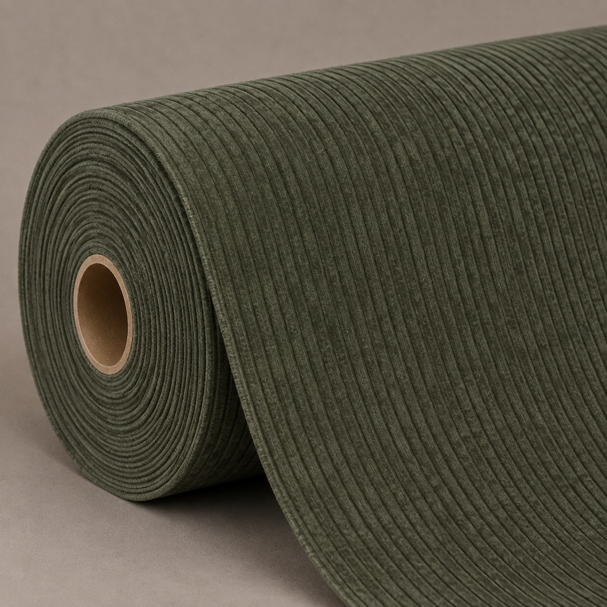 Corduroy Chunky 140cm Green Elm