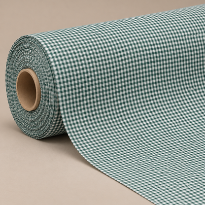 Gingham Check Bottle Green