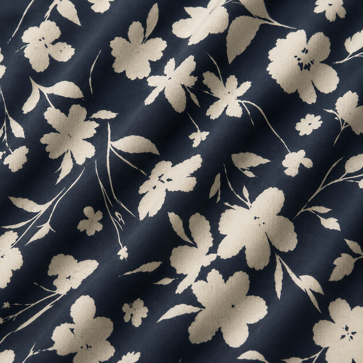 Stretch Power Mesh Navy Floral