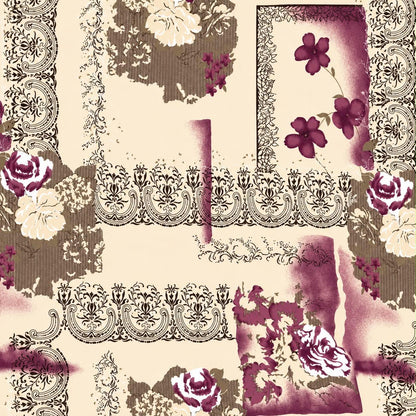 Printed Chiffon Flower De Lis
