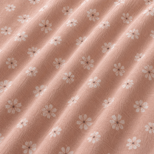Designer Dress Ditsy Print - Peach