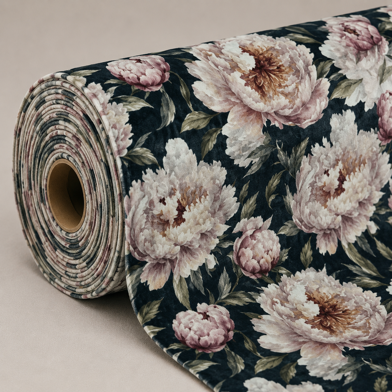 Printed Velvet Peony