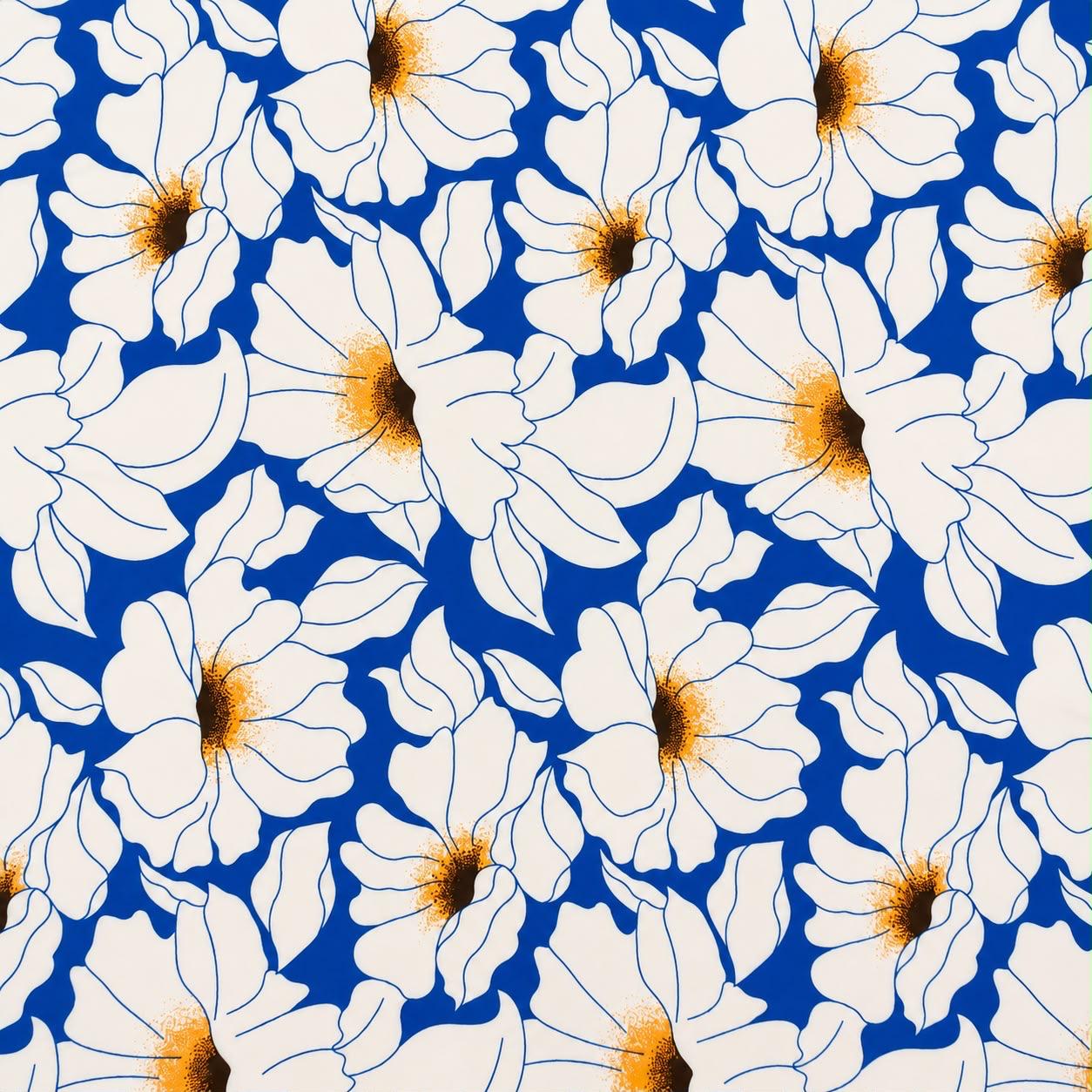 Printed Chiffon Botany Blues