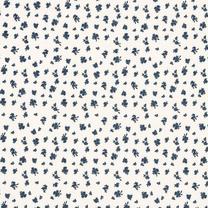 Designer Dress White Ditsy Print