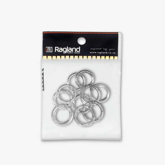 Roman Blind Rings 16mm - Clear - Ragland Fabrics
