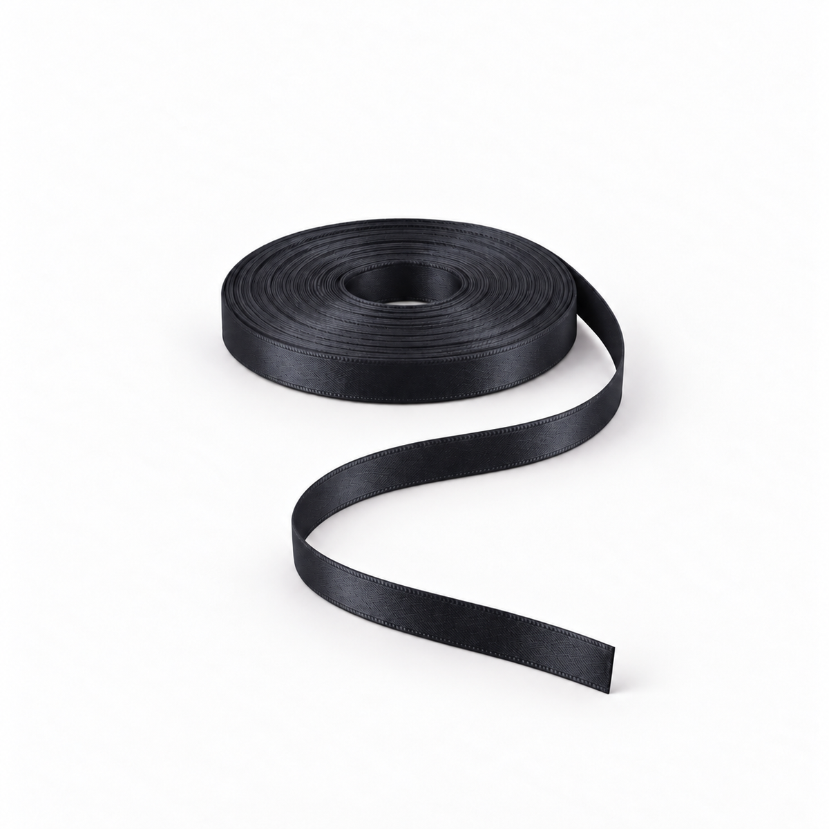 Satin Ribbon 8mm Black #10 – Ragland Fabrics