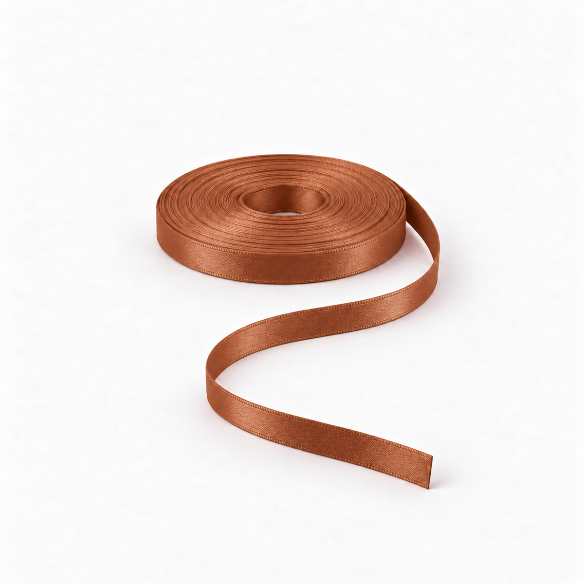 Satin Ribbon 8mm Chocolate B59 warm brown roll - Ragland Fabrics