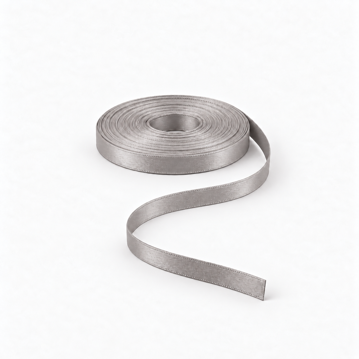 Satin Ribbon 8mm Light Grey #3107 roll - Ragland Fabrics