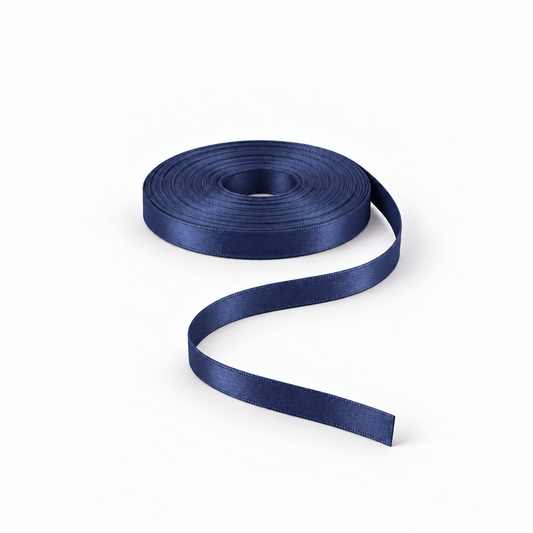 Satin Ribbon 8mm Navy #13 – Ragland Fabrics