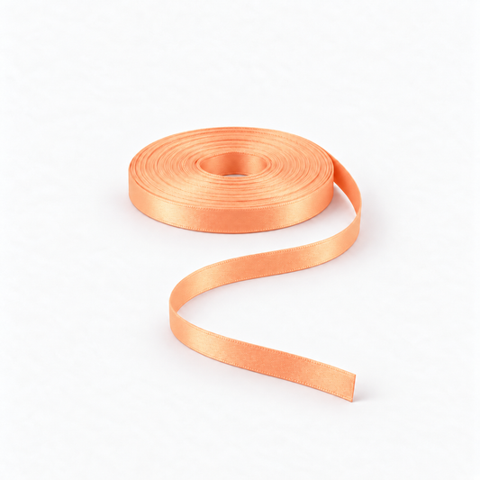 Satin Ribbon 8mm Peach #923 – Ragland Fabrics