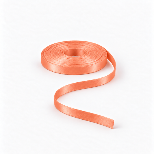 Satin Ribbon 8mm Peach #923 – Ragland Fabrics