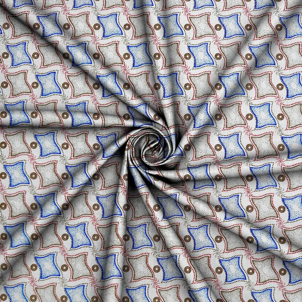 Schwe Schwe White Blue - Ragland Fabrics