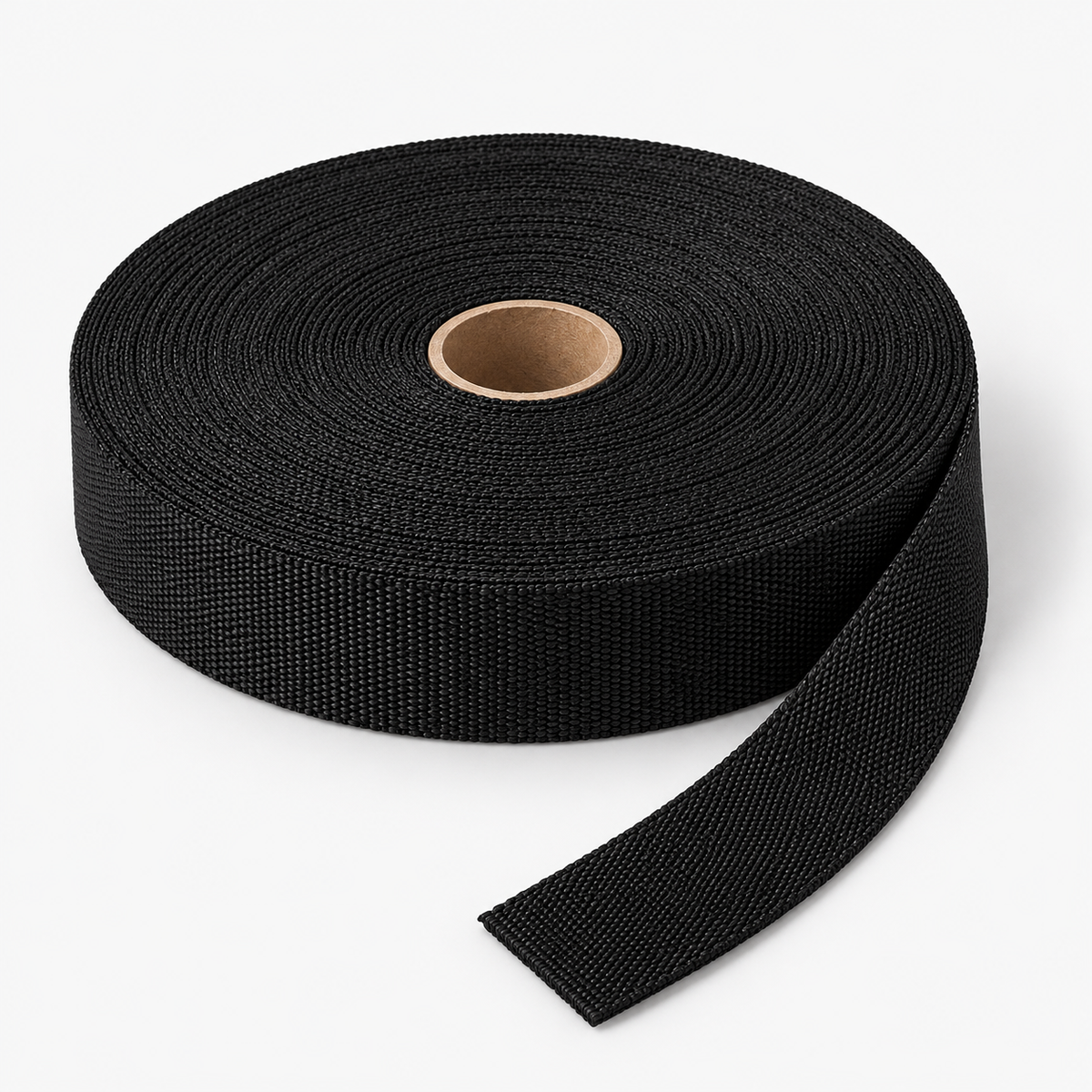 black 38mm seatbelt webbing roll